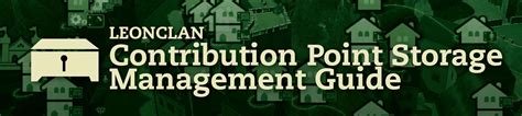 [Game Play] Contribution Points Storage Guide List & Tips.